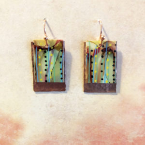 Danna Phalen Alcohol Ink Art Copper Earrings