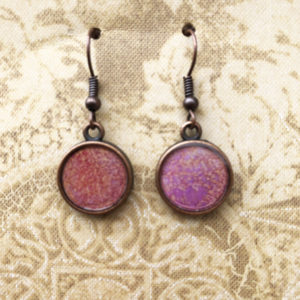 Danna Phalen original handmade earrings | Mauve Abstract