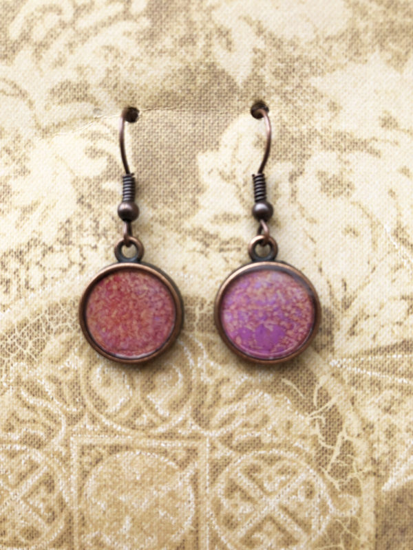 Danna Phalen original handmade earrings | Mauve Abstract